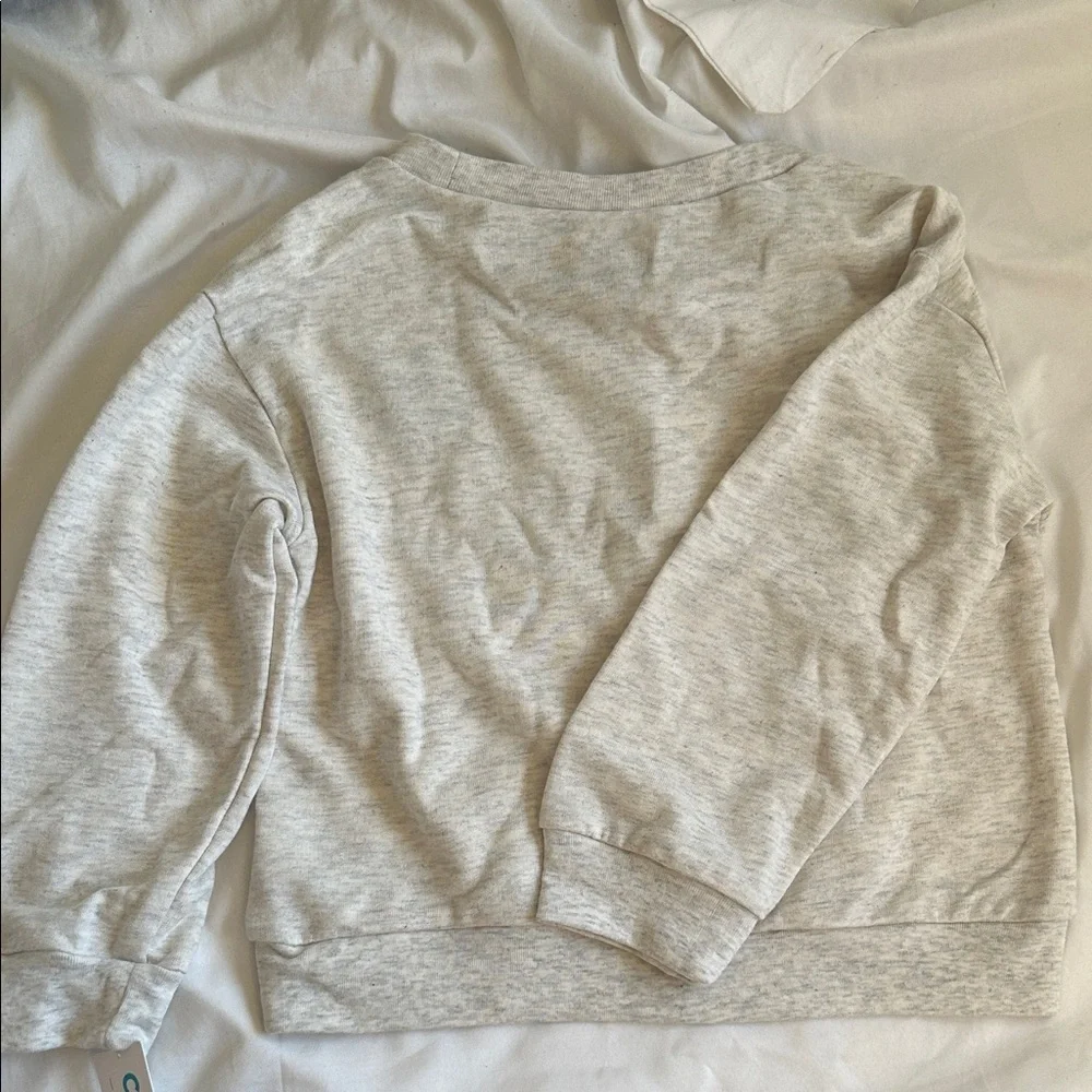 Carter's Light Gray Sweatshirt with Green Clover